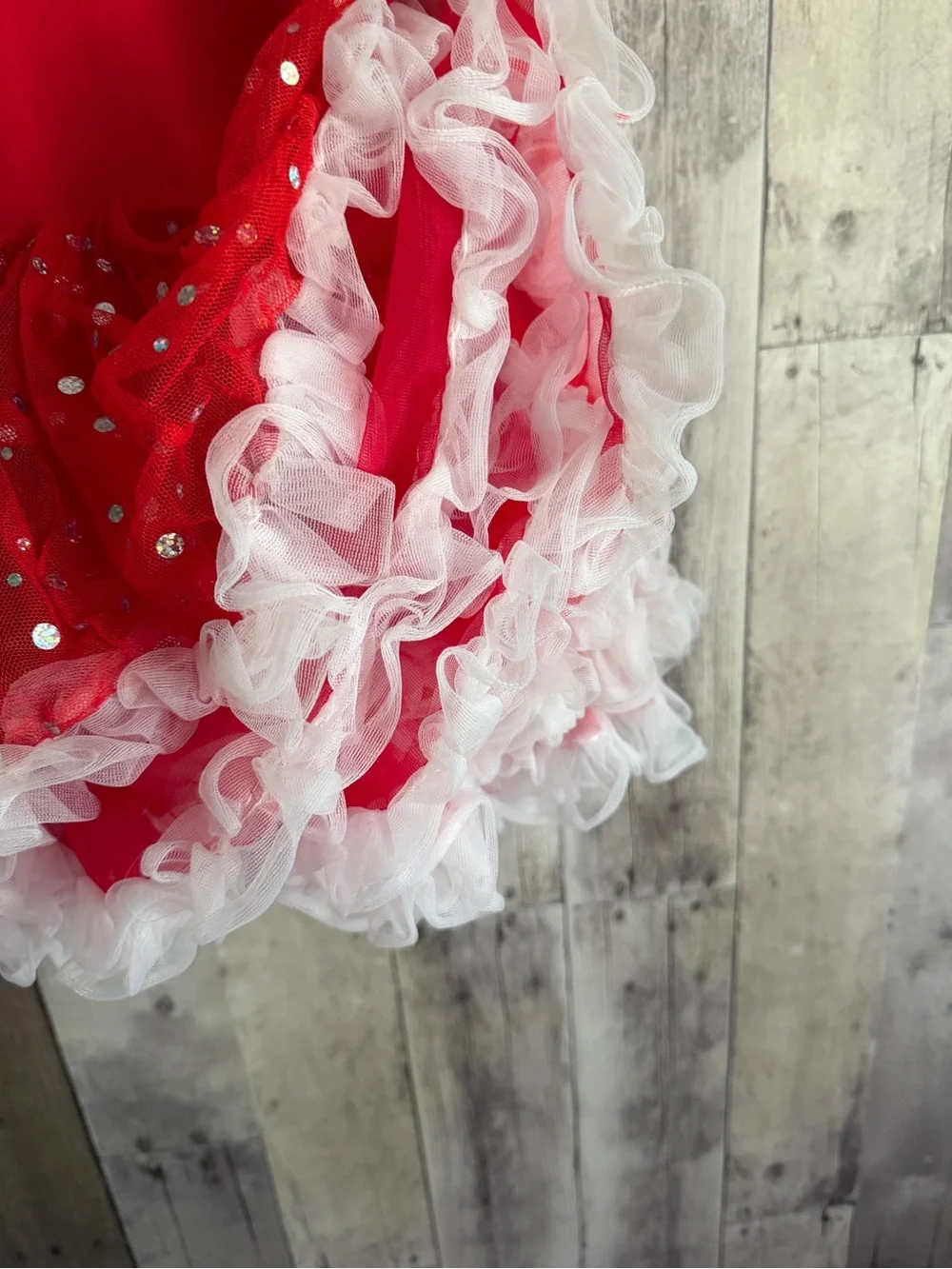 Girls Red Ruffle TuTu Dress - Picture 6 of 6